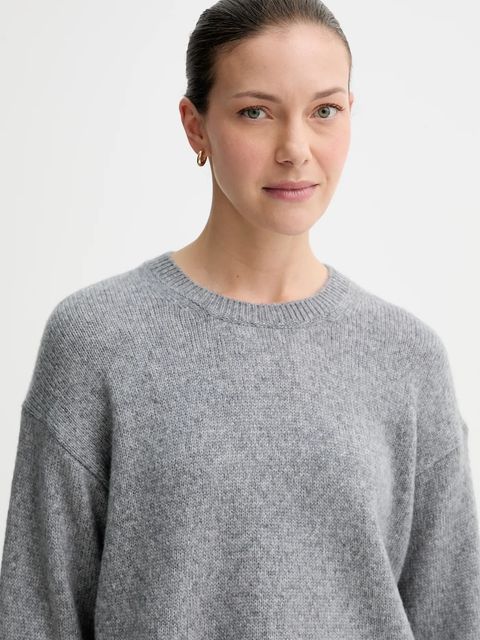 Marc O'Polo sweter z wełną damski kolor szary lekki 508612160463