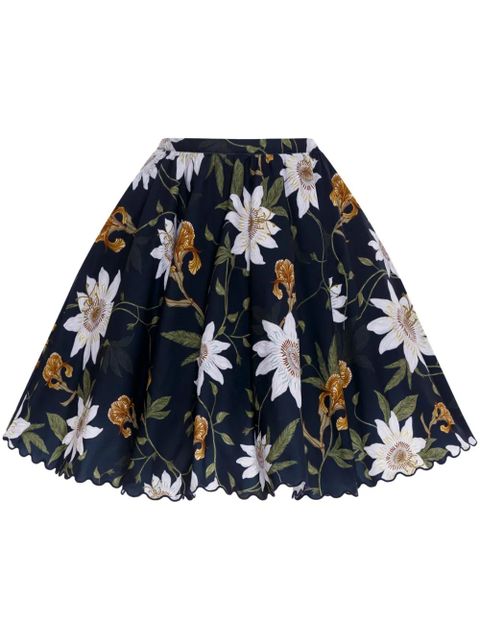 Agua By Agua Bendita Leonora Pasiflora flared skirt - Blue - zdjęcie produktu nr 1