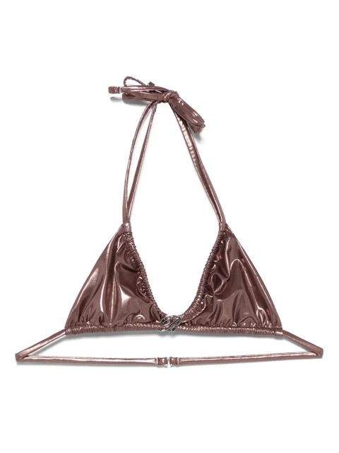 Blumarine rose laminated bikini top - Brown - zdjęcie produktu nr 1