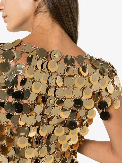 Rabanne chainmail mini dress - Gold