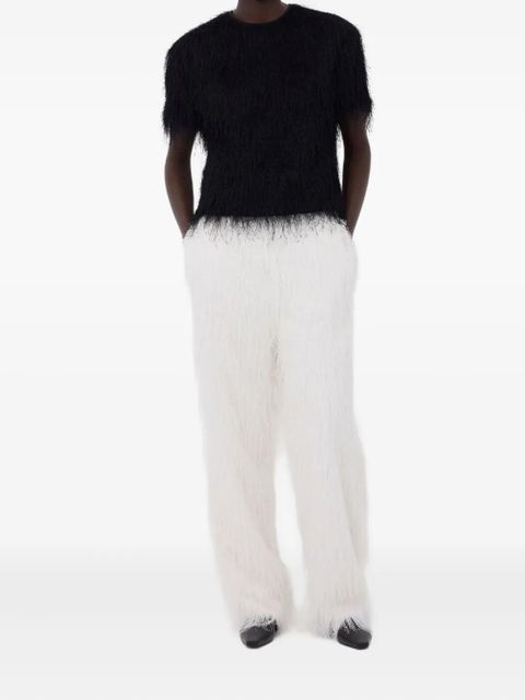 LouLou de Saison Zaro fringed short-sleeve T-shirt - Black - zdjęcie produktu nr 2