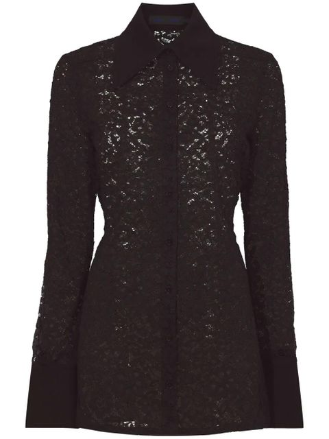 Proenza Schouler floral lace shirt - Black - zdjęcie produktu nr 1