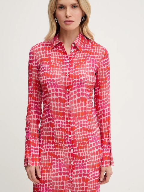 Patrizia Pepe sukienka kolor czerwony midi prosta 8A1662 A725