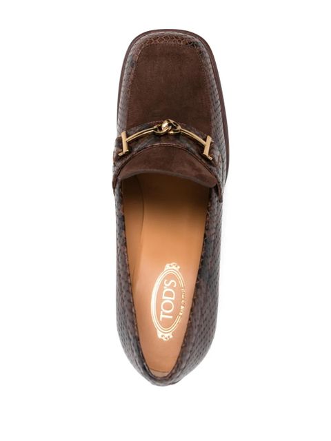 Tod's 80mm square-toe pumps - Blue