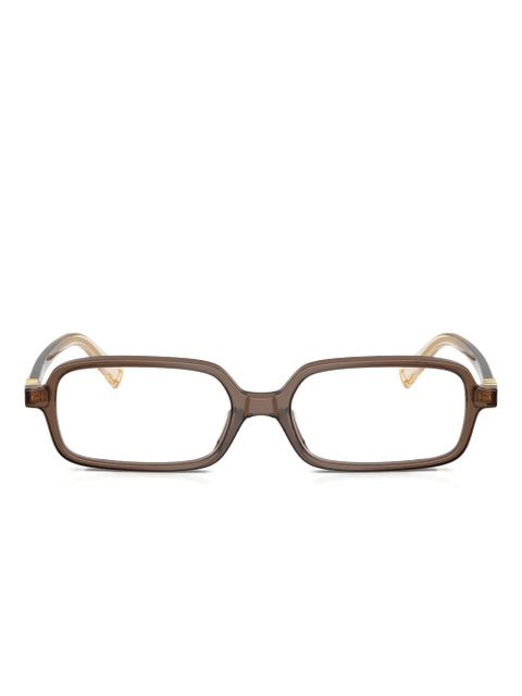 Miu Miu Eyewear rectangle-frame glasses - Brown