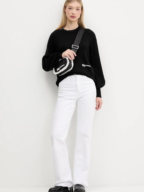 Karl Lagerfeld Jeans sweter bawełniany damski kolor czarny lekki A4W18014 - zdjęcie produktu nr 2