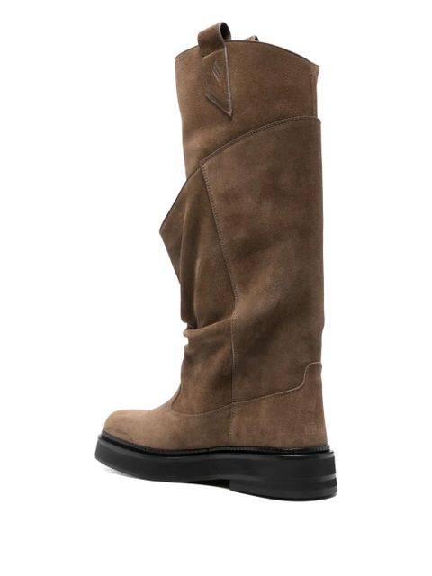 The Attico 35mm Passeggiata suede knee-high boots - Brown - zdjęcie produktu nr 2