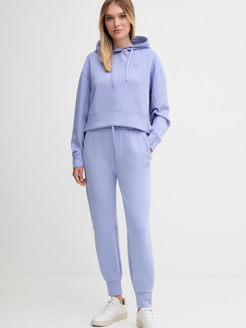 Lacoste spodnie dresowe kolor niebieski gładkie XF0343