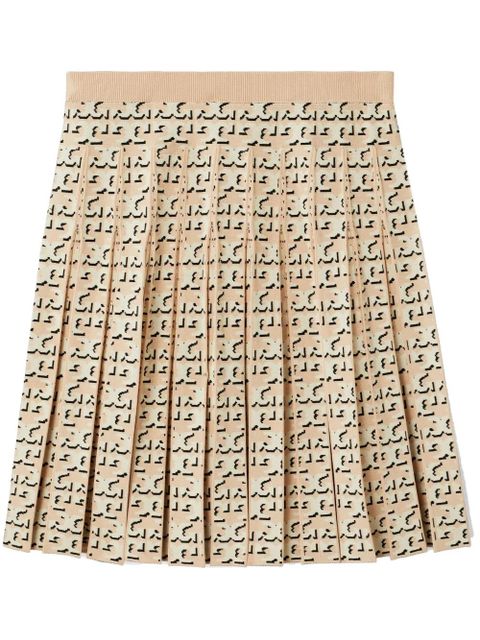Tory Burch T monogram pleated skirt - Neutrals - zdjęcie produktu nr 1