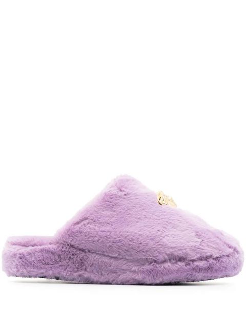 Versace Medusa faux-fur slippers - Purple - zdjęcie produktu nr 1