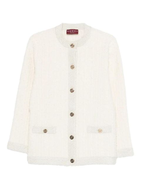 Gucci buttoned patch-pocket jacket - Neutrals - zdjęcie produktu nr 1