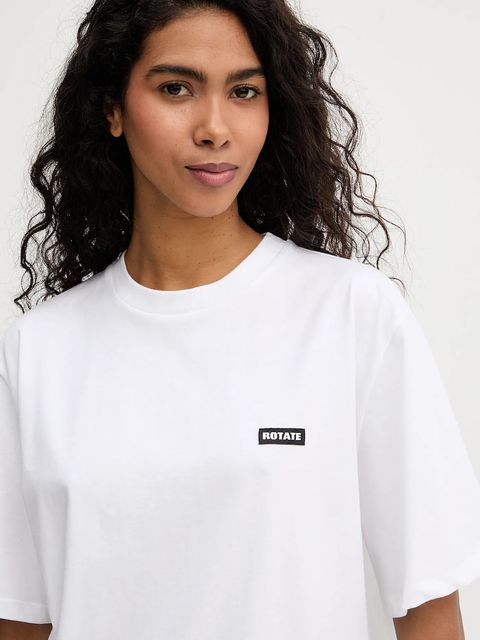 Rotate t-shirt bawełniany damski kolor biały 115282400