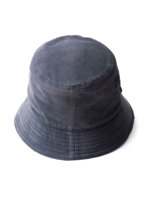 Prada logo embroidered bucket hat - Blue - zdjęcie produktu nr 2