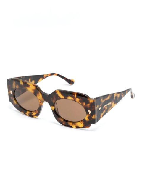 Nanushka Cathi oversize-frame sunglasses - Brown - zdjęcie produktu nr 2