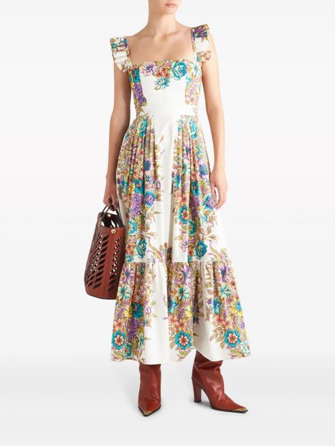 ETRO floral-print midi dress - White - zdjęcie produktu nr 2
