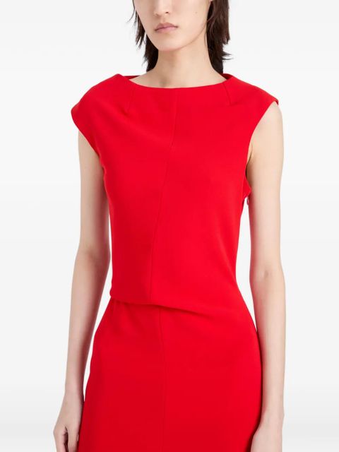Proenza Schouler Damea matte crepe midi dress - Red