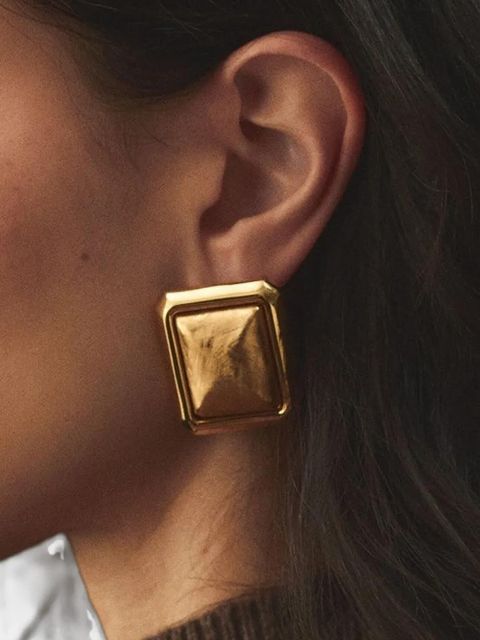 Jacquemus square stud earrings - Gold - zdjęcie produktu nr 2