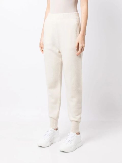 FENDI wool-cashmere knit trousers - White
