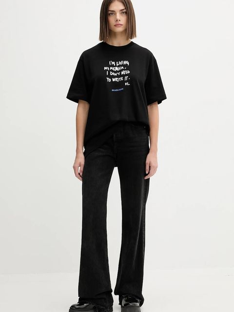 Karl Lagerfeld Jeans t-shirt bawełniany damski kolor czarny A4W17009 - zdjęcie produktu nr 2