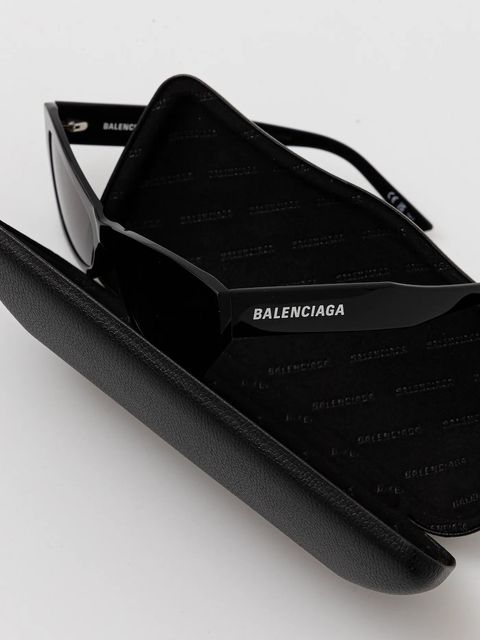 Balenciaga okulary przeciwsłoneczne damskie kolor czarny BB0447S
