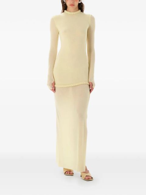 MANURÍ Nora braided-detail maxi dress - Yellow - zdjęcie produktu nr 2