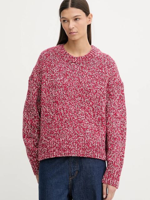 Marc O'Polo sweter z dodatkiem wełny damski kolor czerwony ciepły 5000007891 - zdjęcie produktu nr 1