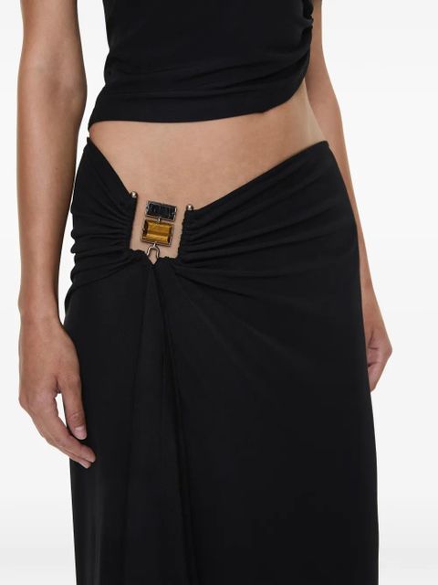 Christopher Esber Bezel Cascade Quartz long skirt - Black