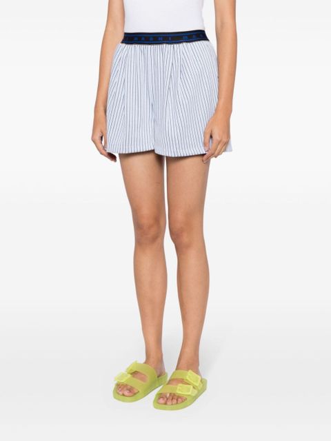 Marni logo-waistband striped shorts - Blue - zdjęcie produktu nr 2