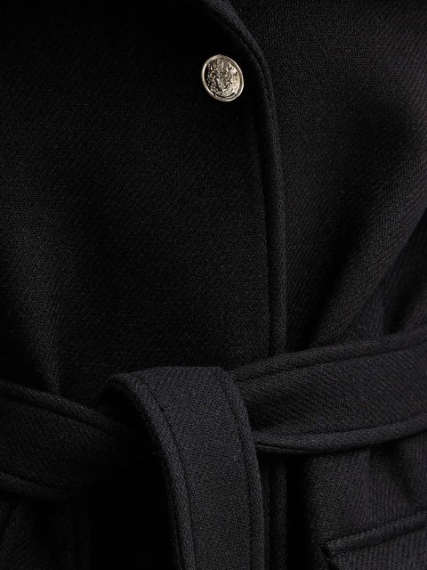 Morgan płaszcz z dodatkiem wełny kolor czarny GALOUA