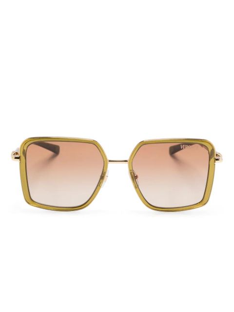 Versace Eyewear geometric-frame sunglasses - Green - zdjęcie produktu nr 1