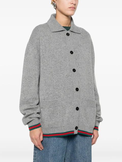 Gucci button striped cardigan - Grey