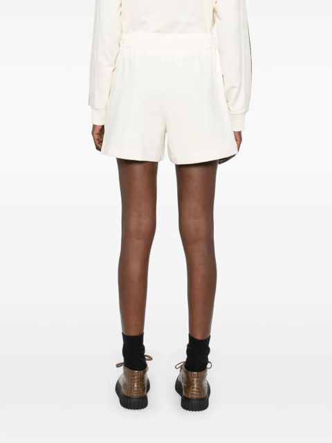 Moncler knitted-trim track shorts - Neutrals