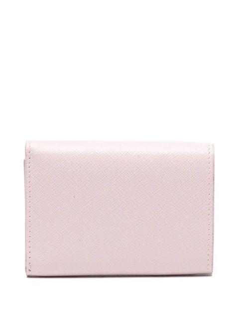Prada triangle-logo leather wallet - Pink - zdjęcie produktu nr 2