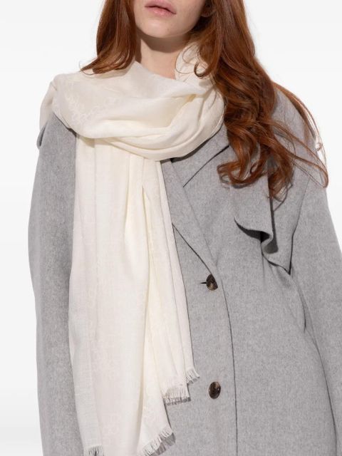 Ferragamo Gancini-monogram scarf - Neutrals