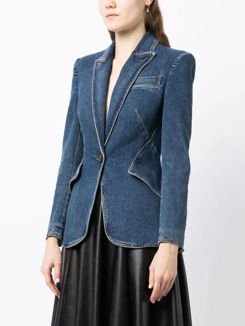 Alexander McQueen One Butt denim blazer - Blue