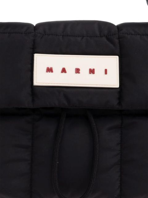 Marni logo-patch shoulder bag - Black - zdjęcie produktu nr 2