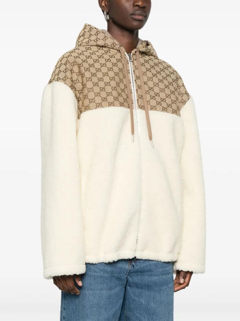 Gucci GG-intarsia fleece jacket - Neutrals