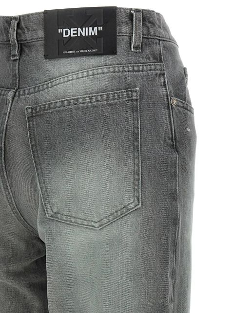 Off-White cut-out straight jeans - Grey