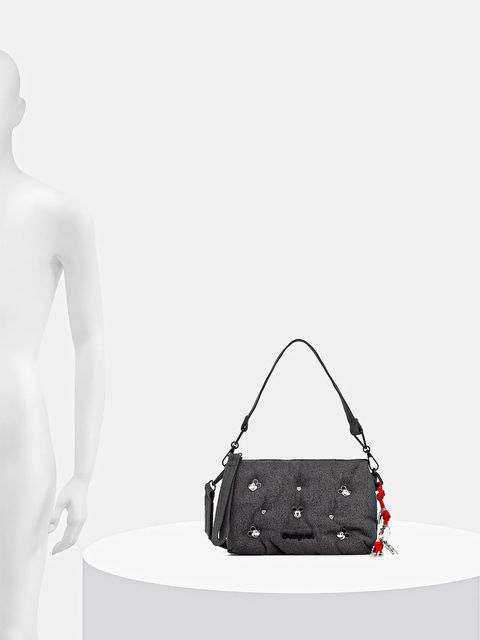 Desigual torebka MICKEY STUD kolor szary 25WAXD08