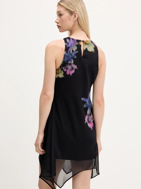 Desigual sukienka NALA kolor czarny mini rozkloszowana 25WWVW30