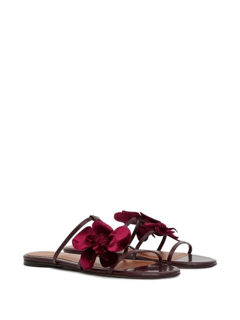 ZIMMERMANN Orchid Slide floral-applique sandals - Red - zdjęcie produktu nr 2