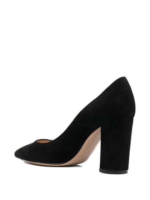 Gianvito Rossi 85mm Piper pointed block-heel pumps - Black