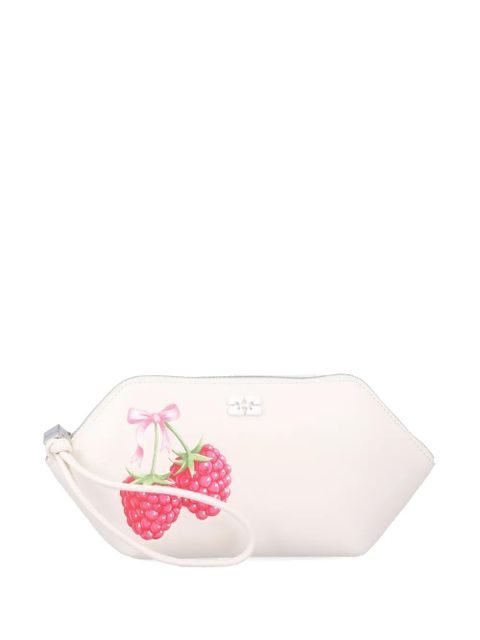 GANNI Bou raspberry-print pouch - Neutrals - zdjęcie produktu nr 1