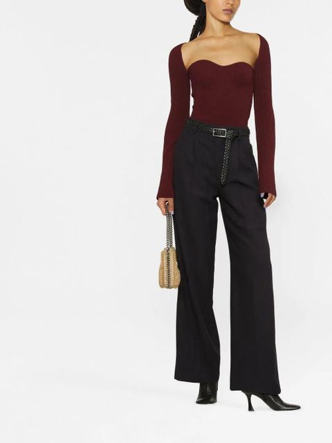 ISABEL MARANT high-waisted wide-leg trousers - Blue - zdjęcie produktu nr 2