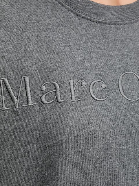 Marc O'Polo bluza bawełniana damska kolor szary gładka 600407354175