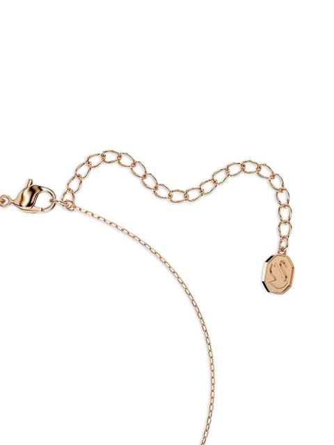 Swarovski Mesmera rose-gold pear-drop necklace - White