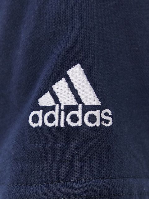 adidas t-shirt bawełniany Essentials kolor granatowy H07833