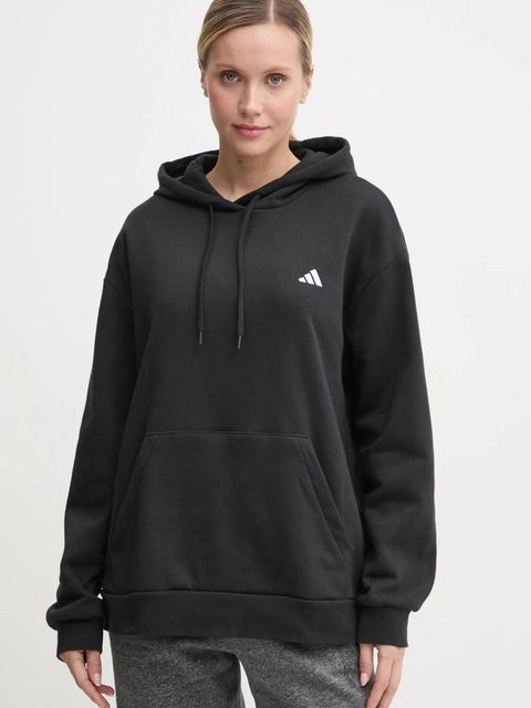 adidas bluza Essentials damska kolor czarny z kapturem gładka IW0220 - zdjęcie produktu nr 1