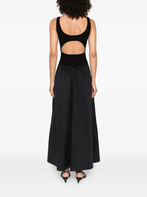 St. Agni panelled ribbed maxi dress - Black