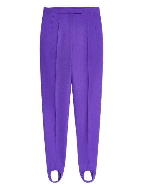 DRIES VAN NOTEN stirrup-detail pants - Purple - zdjęcie produktu nr 1
